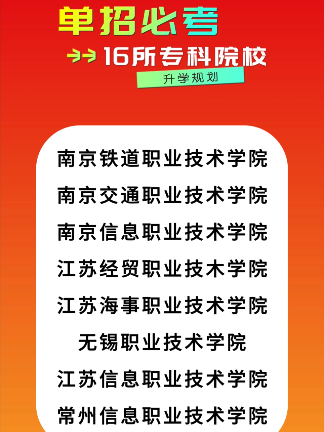 江苏单招院校资讯速览